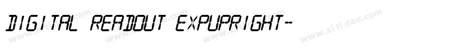 Digital Readout ExpUpright字体转换